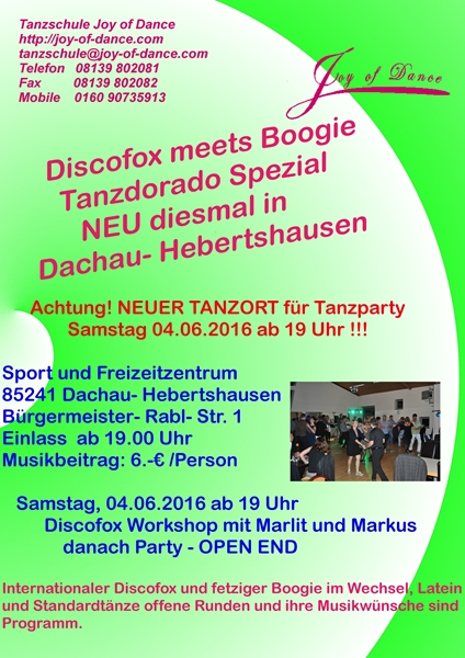 Discofox meets Discofox Tanzparty in Dachau